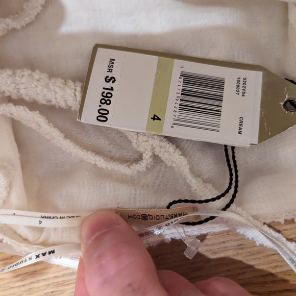 NWT Max Studio Cream Sundress SZ 4 - Picture 4 of 13
